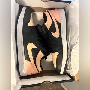 Jordan Athletic Shoes Black and Peach
